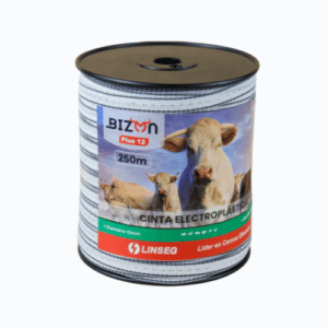 CINTA ELECTROPLASTICA BIZON PLUS 12X 250M BLANCO/NEGRO