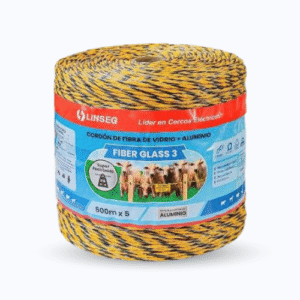 CORDON ELECTROPLASTICO FIBER GLASS 3X 500M AMARILLO NEGRO